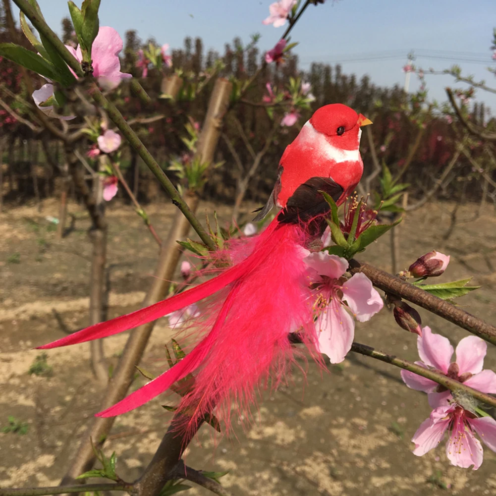 New Artificial Foam Feather Bird Figurine Ornament Lawn Yard Garden Tree Decoration for home decoration accessories | Дом и сад