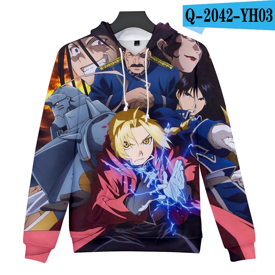 3D RE Fullmetal Alchemist 3D Аниме Гоблин Slayer толстовки мужские свитшоты женские 3D толстовки с принтом модные пуловеры с капюшоном XXS-4XL - Цвет: 3D