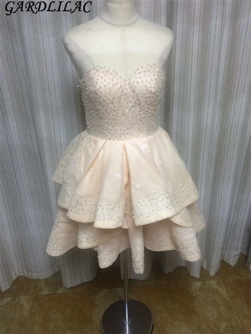 2017 бальные платья с блестящими бусинами и кристаллами Короткие Официальные