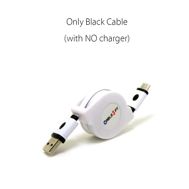 black cable Выдвижной зарядный кабель Usb type C 2 3 м метр для Oneplus 7 Pro 6 T 6 nintendo s nintendo Switch type c Tipe C зарядное устройство Usb Kablo - Цвет: black cable