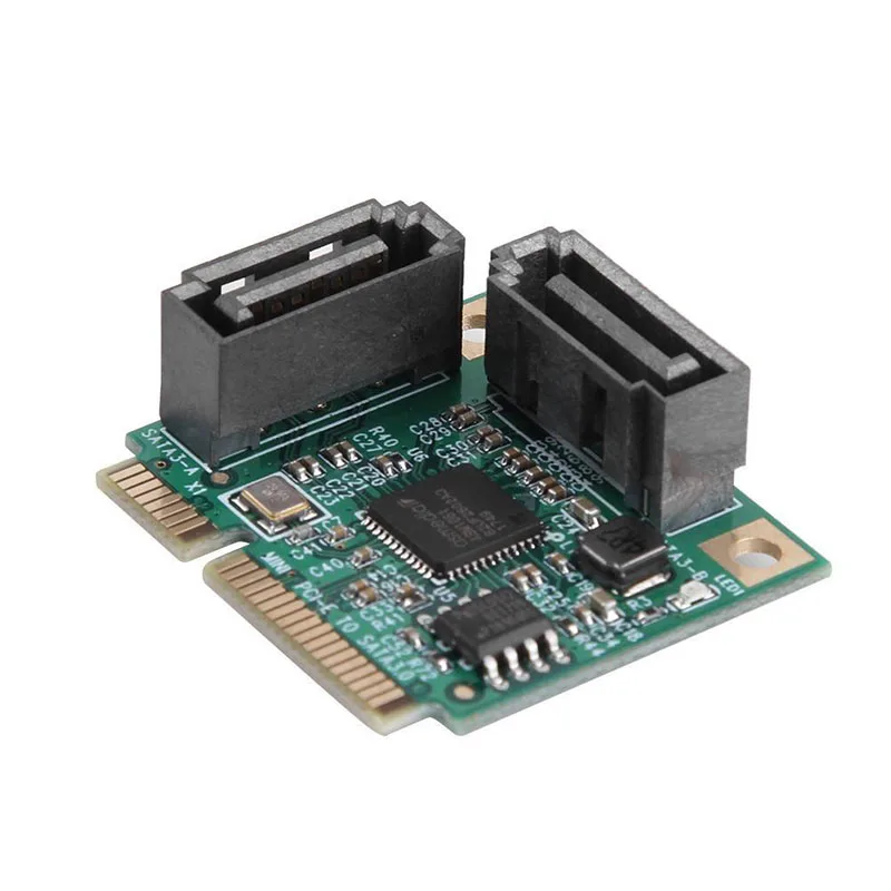 2 порта Mini PCI E Express к SATA 3 0 жесткий приводной удлинитель карта для Windows Max os