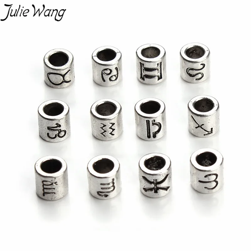 

JulieWang 60pcs/pack Random Bead Jewelry Accessories Starry Mysterious Romantic Style 12 Constellation Modeling Craft DIY