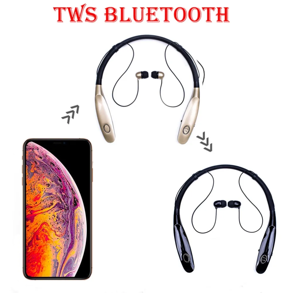 YOU FIRST TWS bluetooth-наушники спортивные без рук с микрофоном шейным ремешком