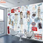 ShineHome-современные 3D обои на заказ, европейский город, Великобритания, модные обои для девочек 3 d, гостиная, бар, ТВ, кафе, настенная бумага