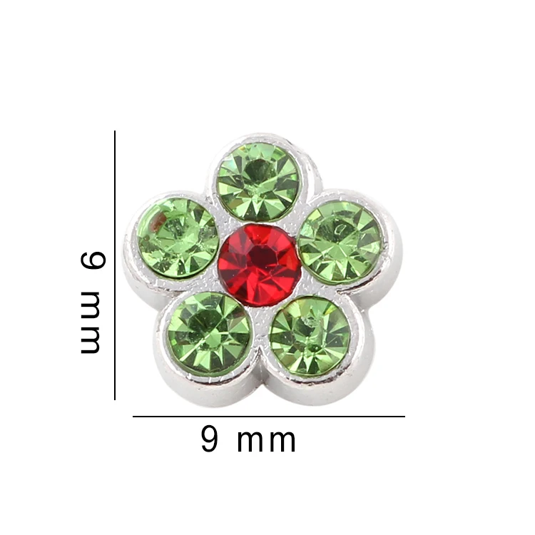 F511 оптовая продажа 20 шт./лот сплав металл кристалл цветок амулеты подходят для