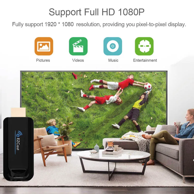 EZcast Смарт ТВ HDMI ключ телефон к ТВ беспроводной WiFi адаптер для iphone XS MAX XR 5 6 7 8 plus X для samsung LG Xiaomi Android