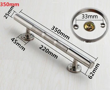 350mm Полые нержавеющей стальная деревянная дверь тянуть ручку Pull Push дверные ручки для дерева Стекло вход спереди - Цвет: 350mm
