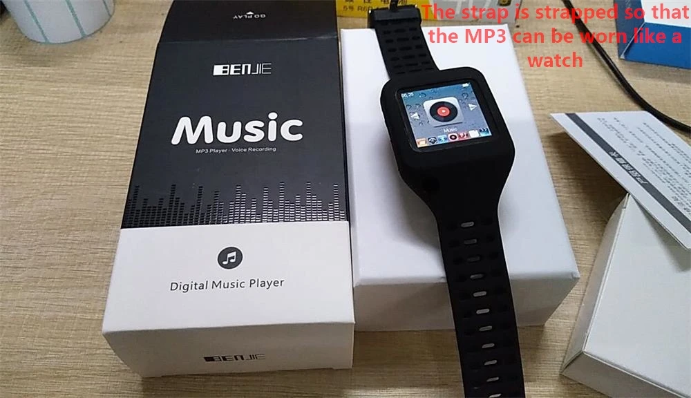 MP3 плеер Bluetooth 4,2 BENJIE-K1 портативный мини спортивный музыкальный плеер сенсорный экран с FM, диктофон для бега