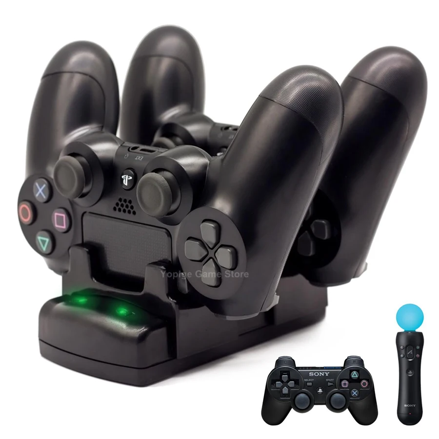 5 в 1 зарядное устройство зарядная док-станция для sony Play Station 4 PS4/Pro/Slim/PS3/PS3 Move беспроводной контроллер Аксессуары для игр