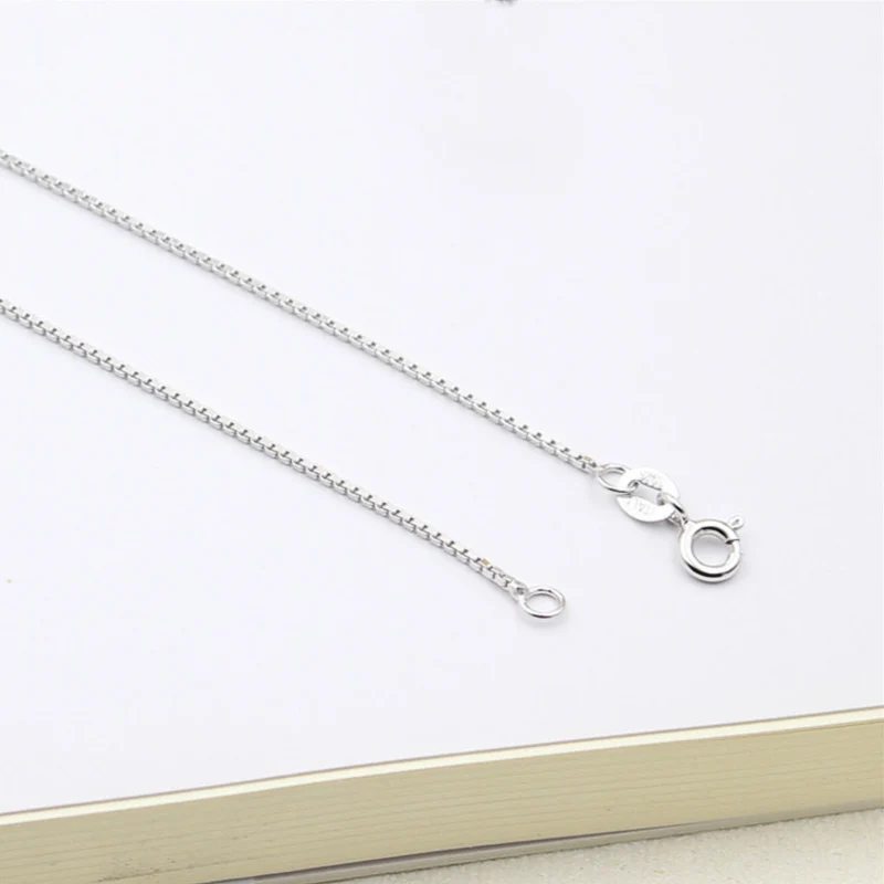 1.0MM Regelin 40/45/50/55/60 см в классическом стиле; Основная цепь 925 пробы серебро Цепочки и ожерелья цепи Модные украшения для девочек многослойное украшение на шею в Цепочки и ожерелья - Окраска металла: 1.0MM