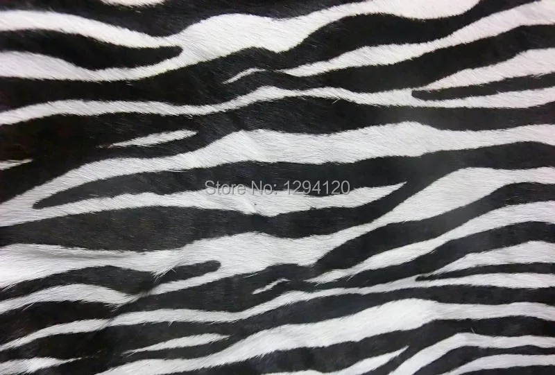 Подлинная лошадь Мех животных и кожа Ткань Материал с черный белый цвет Зебра