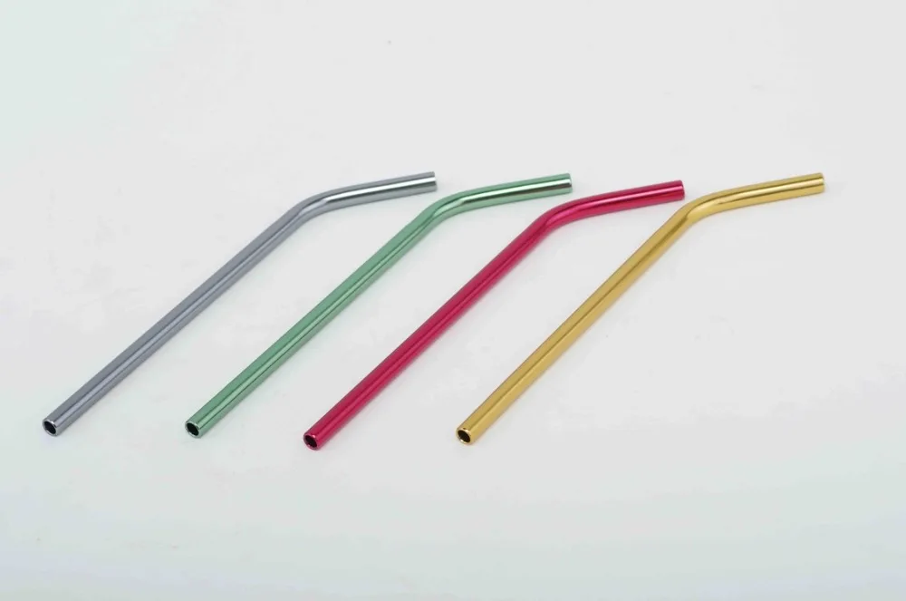 WOWSHINE новые смешанные цвета алюминиевые изогнутые соломки для питья 10 шт./партия