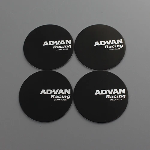 ADVAN BLACK KOM 4 шт./партия 45 мм Автомобиль Стайлинг колеса центр hubcaps наклейки крышка для enkei advan rays volk ssr работа vs значок эмблемы Знак - Цвет: ADVAN BLACK