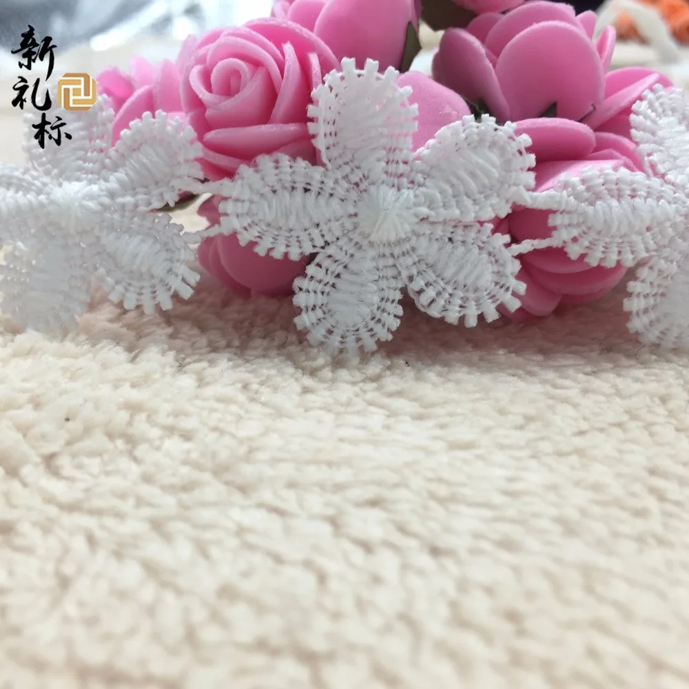 15 Ярдов/Серия Ширина 3 см Цветочный Вышитые Кружевной Отделкой Маленький Цветок