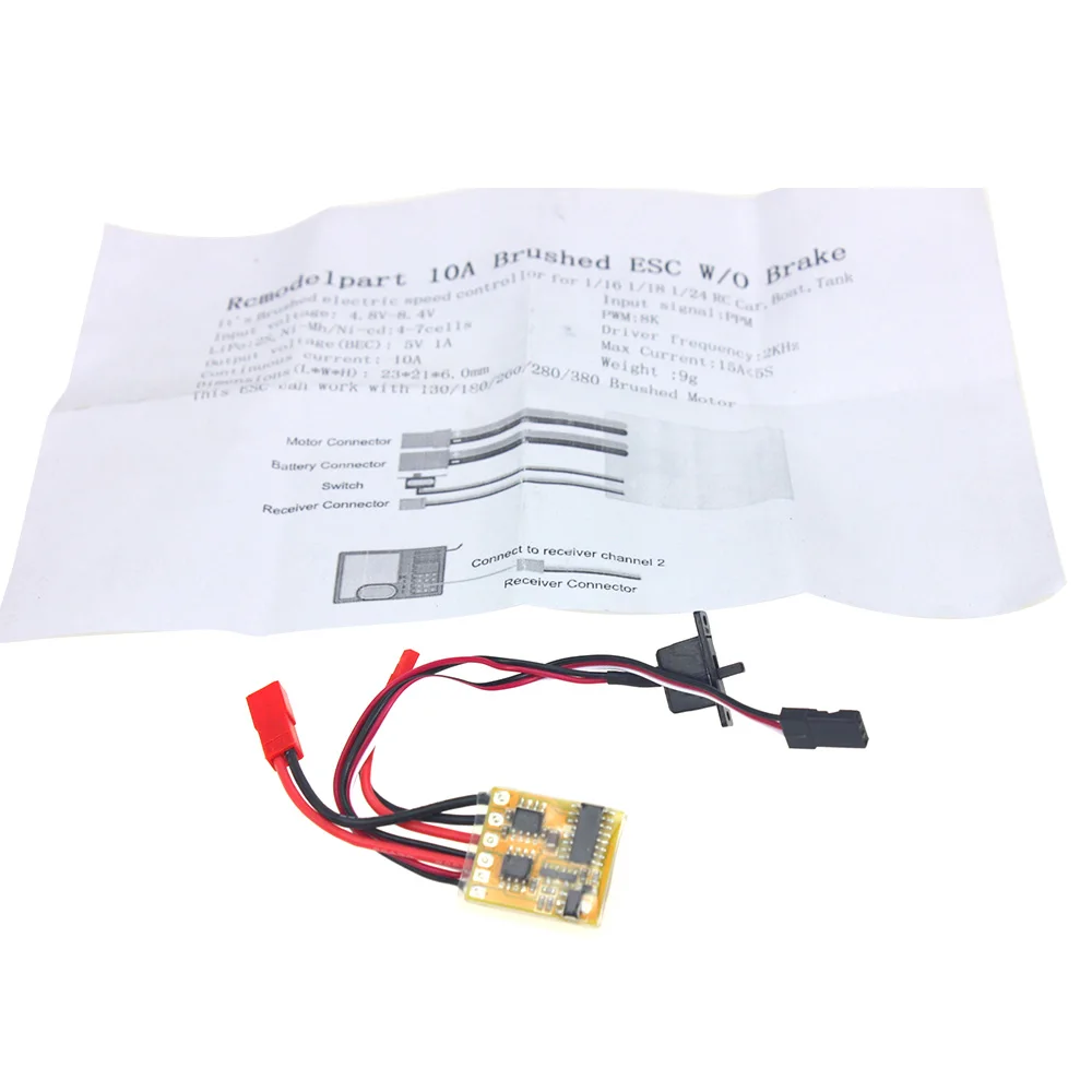 F05427 3 шт. 9G RC 10A матовый ESC двухсторонний контроллер скорости двигателя без тормоза