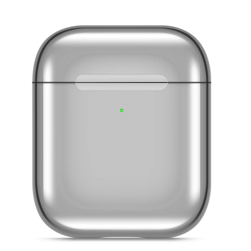 Чехол для Airpods 2 Чехол Air pods, силиконовые аксессуары, Роскошный чехол для Apple AirPods, защитный беспроводной чехол для зарядки - Цвет: Silver