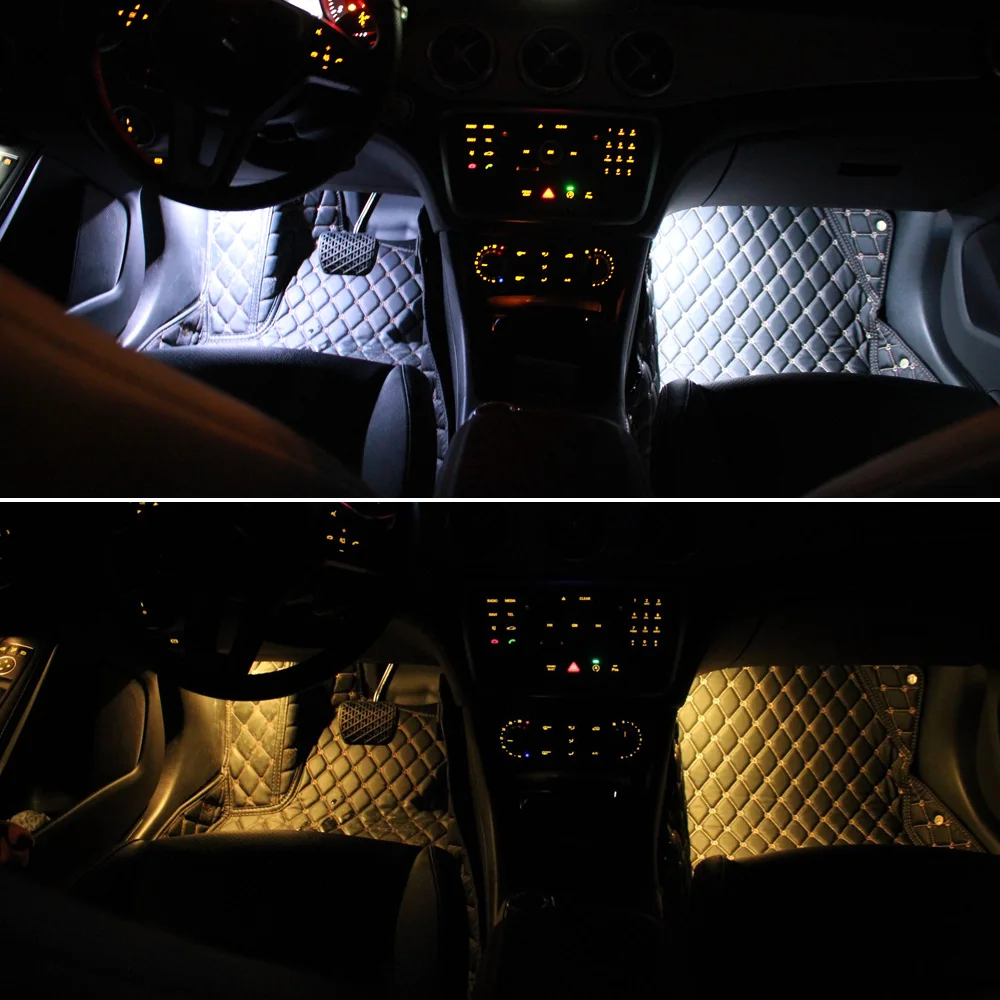

RGB Car Atmosphere Lamp USB Music Sound Rhythm Control LED Strip Auto Interior Decoration Ambient Foot Lamp