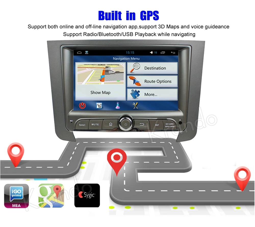 Krando 7 &quotAndroid 8 0 для Ssangyong Rexton 2014 + Автомобильная навигационная и мультимедийная