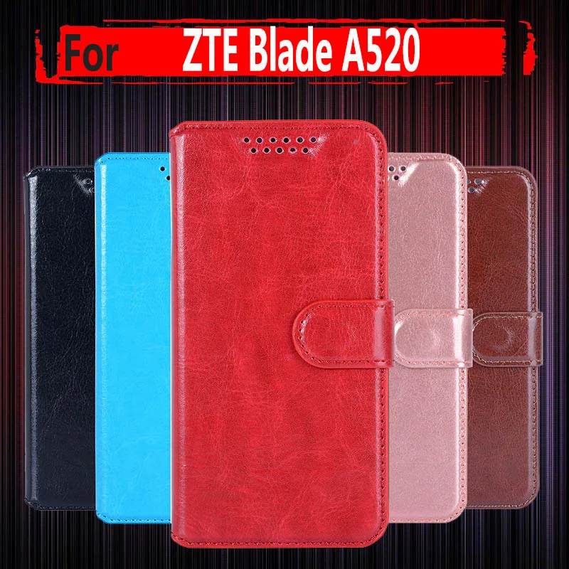 Чехол для ZTE Blade A520 чехол с откидной крышкой 5 0 дюйма стильный кошелек телефона из