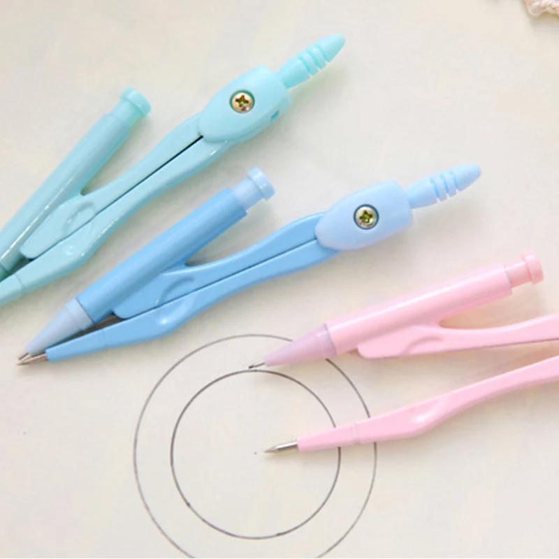 Cute Compasses Drawing Tools Set With Ruler Eraser Mechanical Pencil And Refill Korean Stationery Office School Supplies | Канцтовары