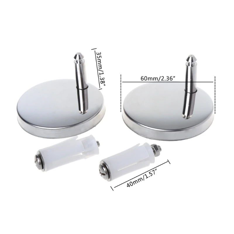 

2Pcs / Set Top Fix WC Toilet Seat Hinges Fittings Quick Release Hinge Screw
