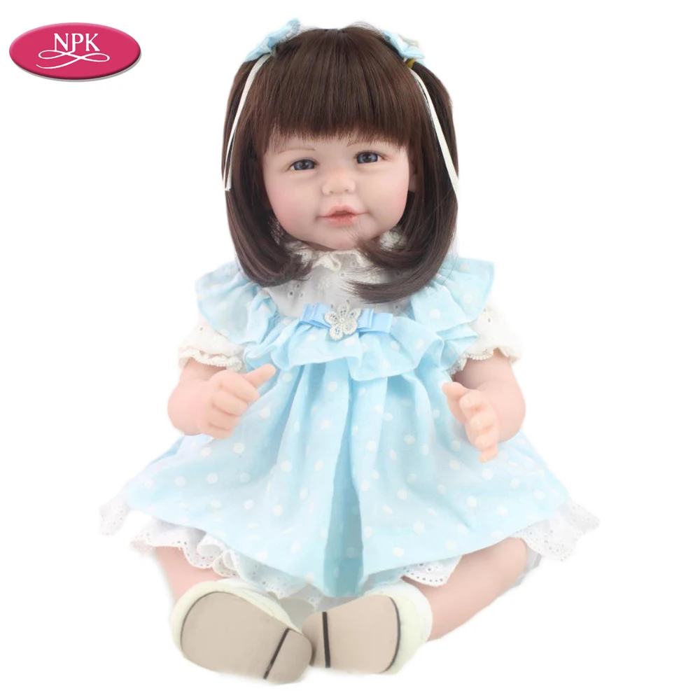NPK силиконовая кукла Bebes Reborn Girl Baby 52 см виниловые реалистичные куклы принцессы для
