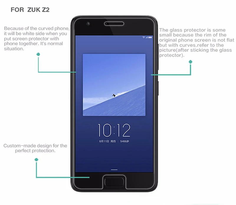 2 шт. Стекло lenovo ZUK Z2 Экран протектор Закаленное Стекло для lenovo ZUK Z2 5,0 дюймов Защитная пленка против царапин ZUK Z2 закаленное Стекло