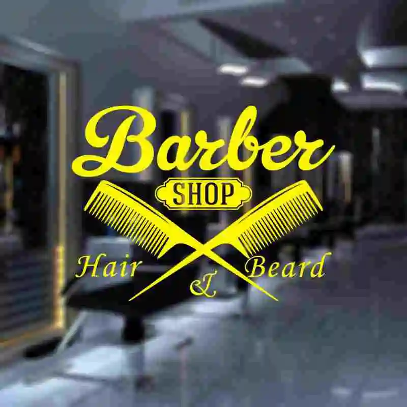 

Barbershop Sticker Bread Decal Customized Vinyl Wall Art Decor Windows Decoration Haircut Shavers Glass Barber Shop Decals