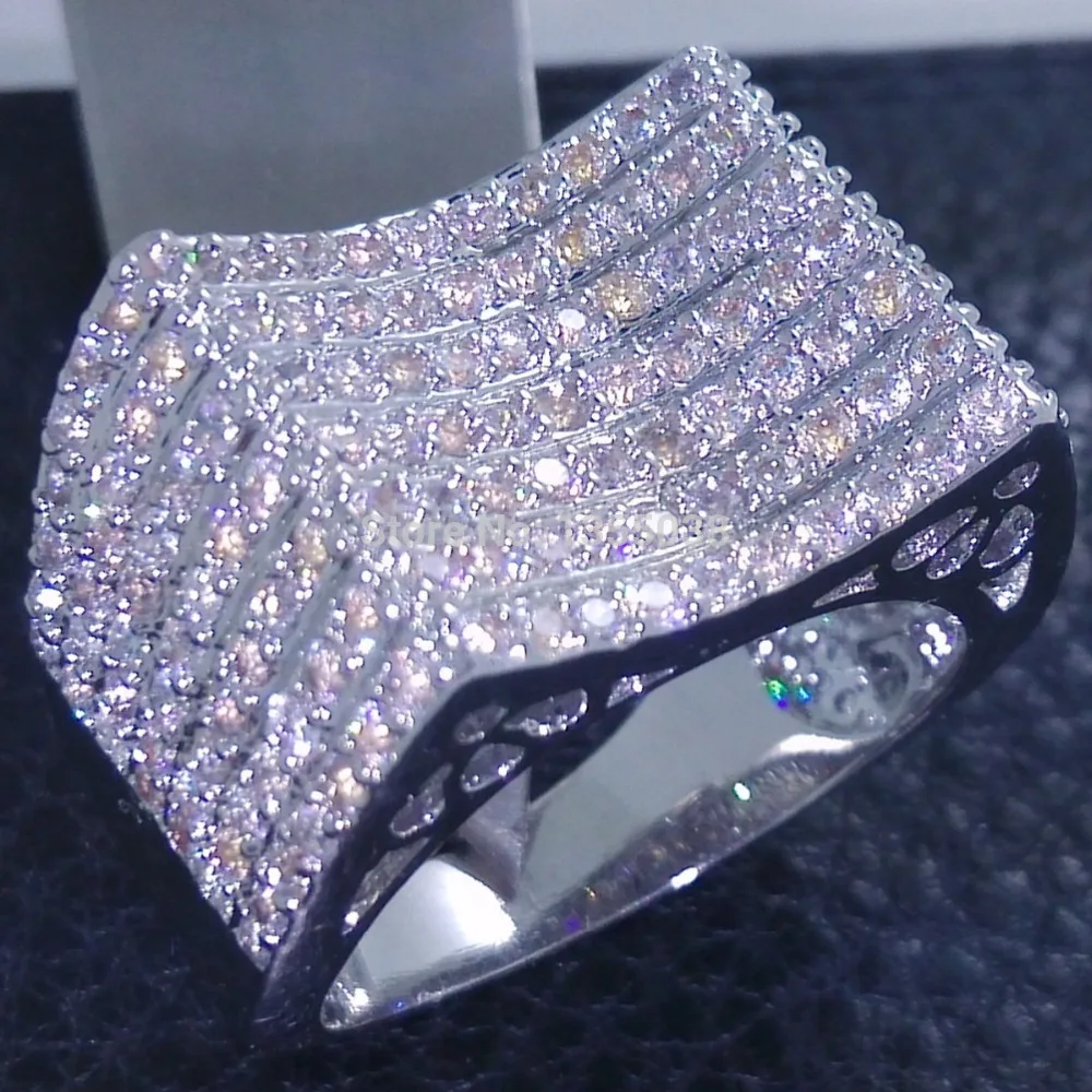 Модные украшения величественные 168 шт. драгоценный камень 5A из циркония 10KT белое