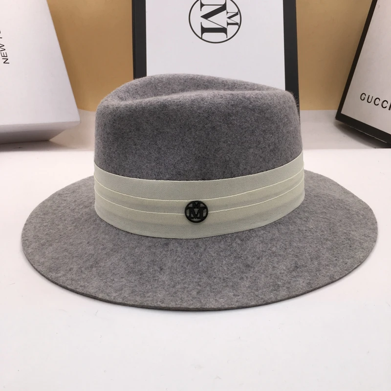 Шляпы для мужчин и женщин Зимняя шерстяная шапка Sir Crown cap Персиковое сердце серый