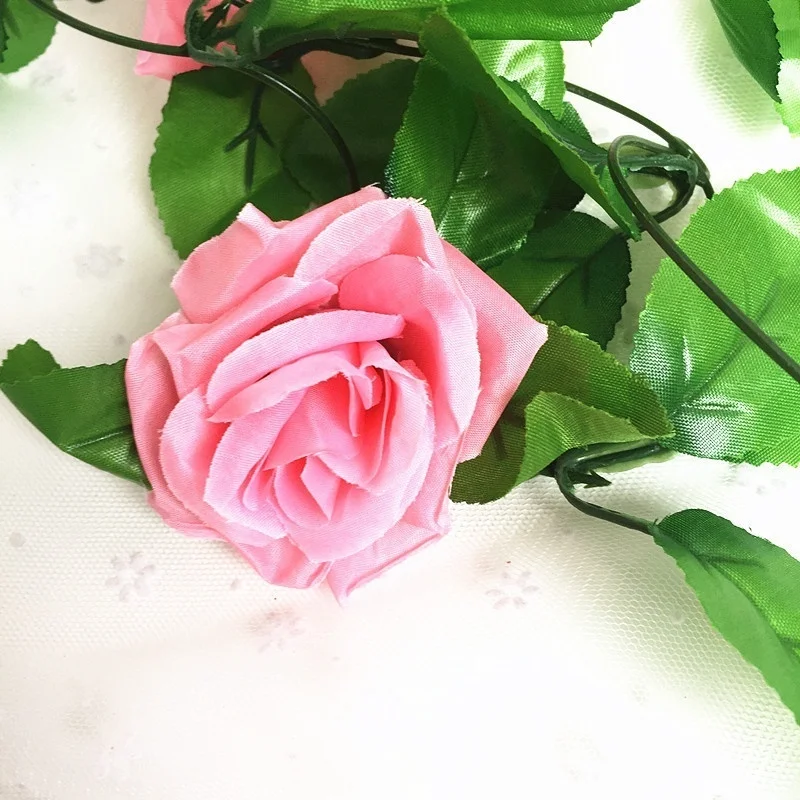 Шелковые розы плющ лоза с зелеными листьями для домашнего свадебного декора