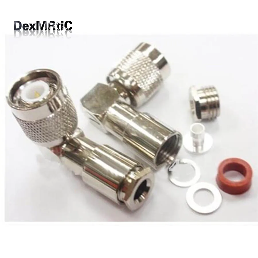 10 шт. зажим TNC штекер правый угол разъем для LMR195 RG58 оптовая цена|connector crimp|connector