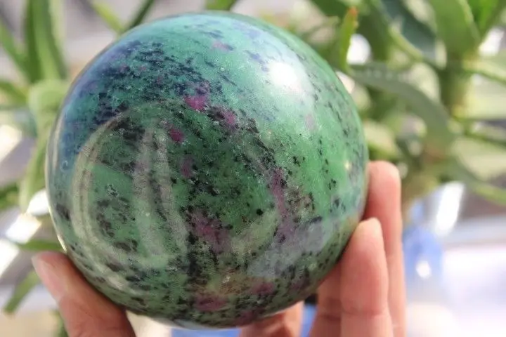 1280 г AAA натуральный рубин в Zoisite сфере драгоценный камень мяч + подставка|ball honey|ball