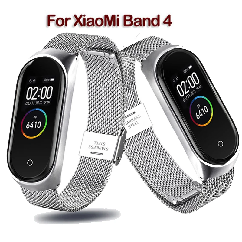 Mi band 4 металлический ремешок из нержавеющей стали для Xiaomi mi ремешок 4 Ремешок Браслет mi Band 4 аксессуары сменный ремешок для часов