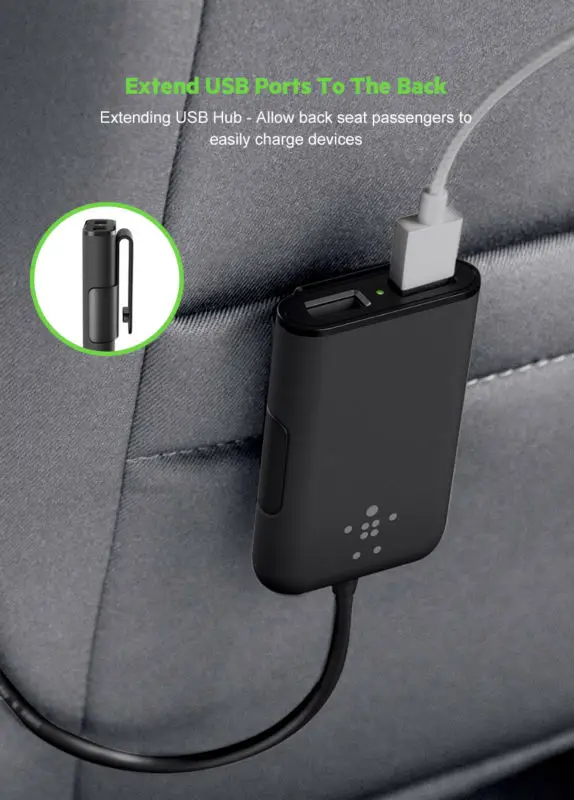 Belkin оригинальный 4 Порты и разъёмы Универсальный быстрый автомобиль Зарядное