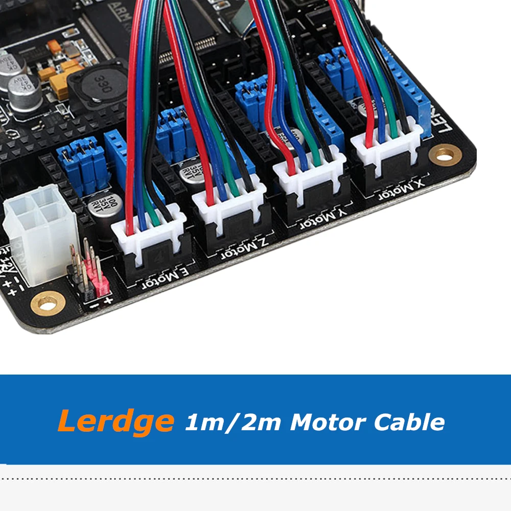4 шт./лот Lerdge 1 м/2 м XH2.54 4-контактный моторный кабель с DuPont Line белый терминал для 3D