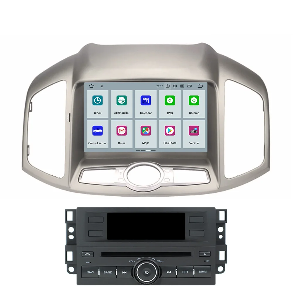 Автомобильный DVD-плеер с GPS-навигацией на Android 9 для CHEVROLET CAPTIVA 2012 + головное