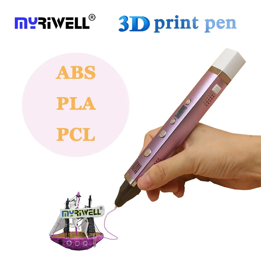 Myriwell 3d Ручка для печати led экран usb зарядка 50 м/100 м нити креативные игрушки