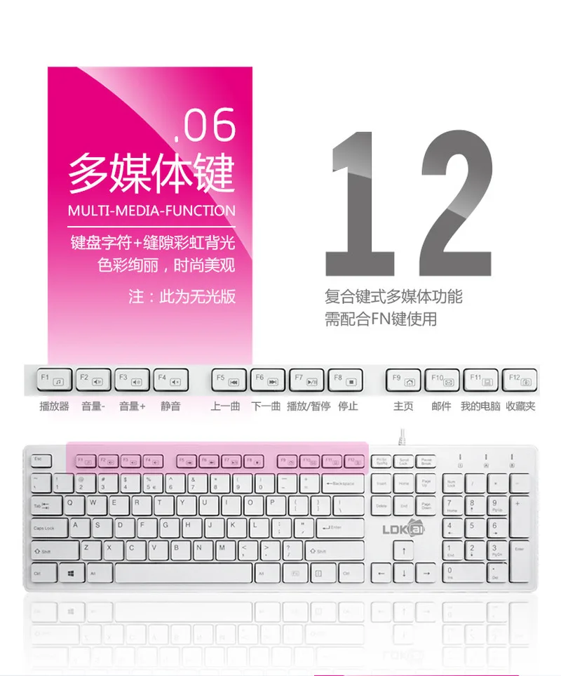 Тихий ультра-тонкий кабель Механическая Feel клавиатуры USB Office для дома игры