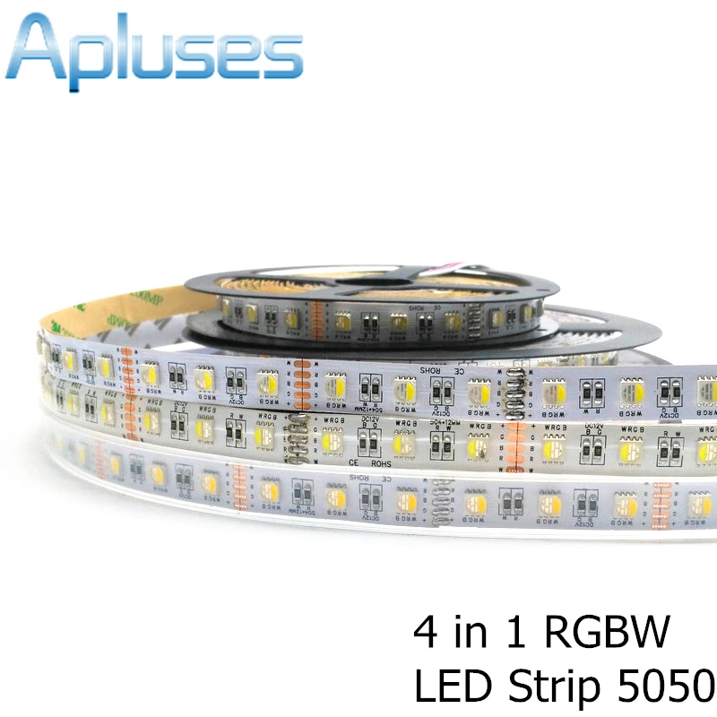 Светодиодная лента 4 в 1 5050 RGB + белый/RGB теплый белый цвета светодиодный чип 60