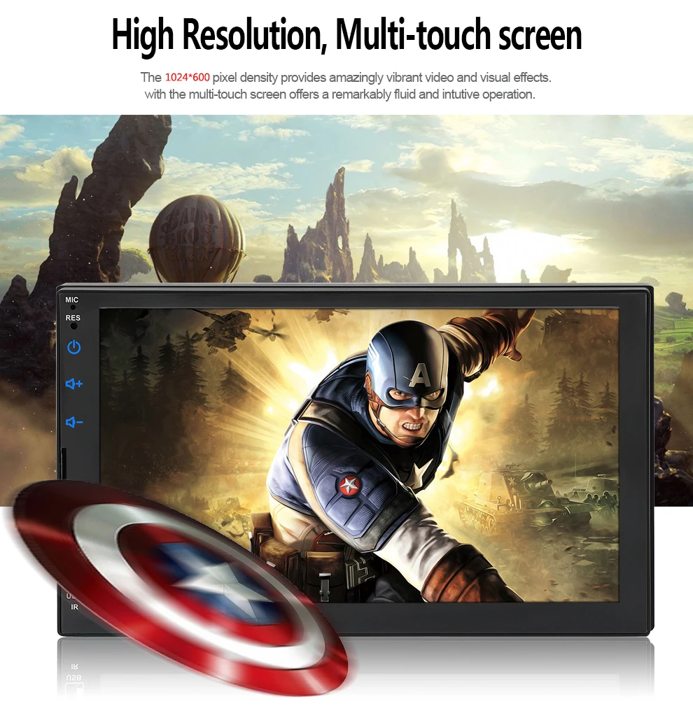 Автомагнитола 2 Din с Bluetooth mirrorlink Авторадио 7 ''MP5 плеер автомобильный монитор
