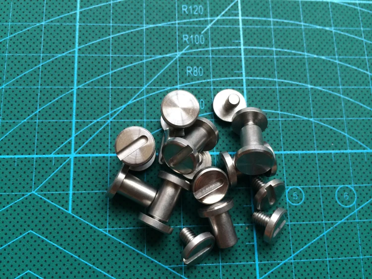 2 комплекта Diy нож Материал делая винт для ручки ножа заклепки хвостовик шлицевой винт замок Медведь голова винт Нержавеющая сталь 20 размер