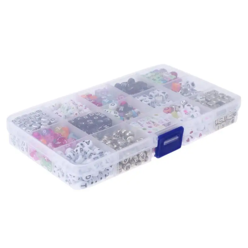 1 набор акриловых бусин с буквами самоклеющихся для самостоятельного