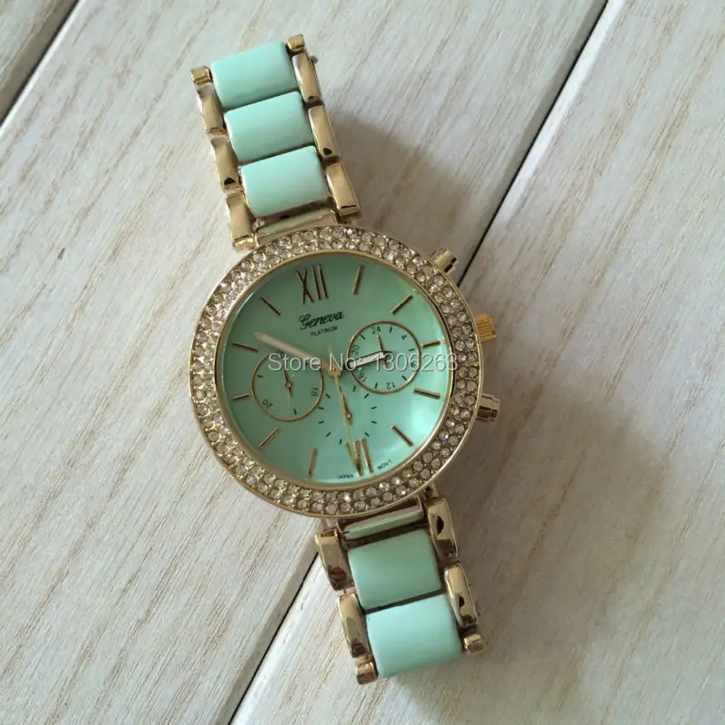 Бесплатная доставка Новые Geneva Брендовые повседневные Кварцевые часы Женские со