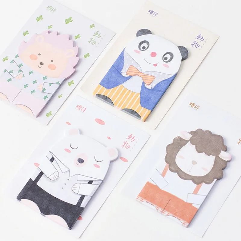 1 шт. одежда с животными блокнот бумага почтовая липкая для заметок канцелярские
