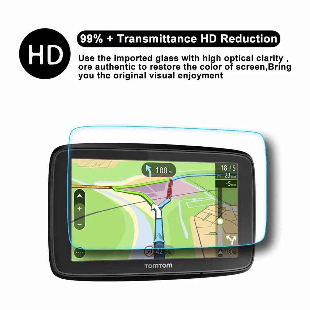 RUIYA протектор экрана для TomTom VIA 53 круговой 5 дюймов gps навигации экран 9H Твердость