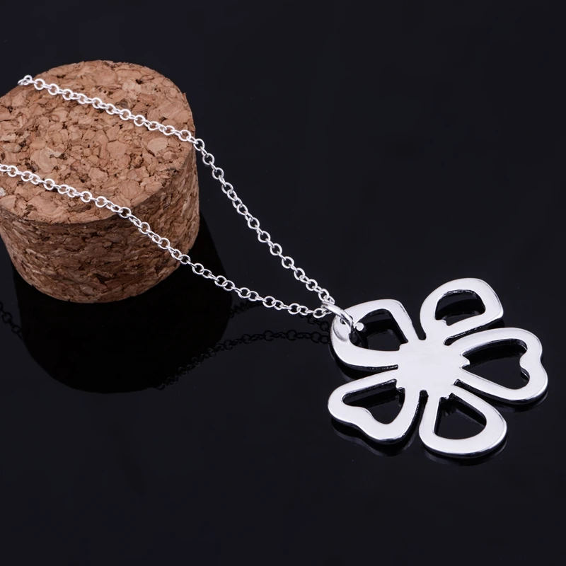 Блестящее посеребренное ожерелье petaline серебряные ювелирные изделия 925 пробы