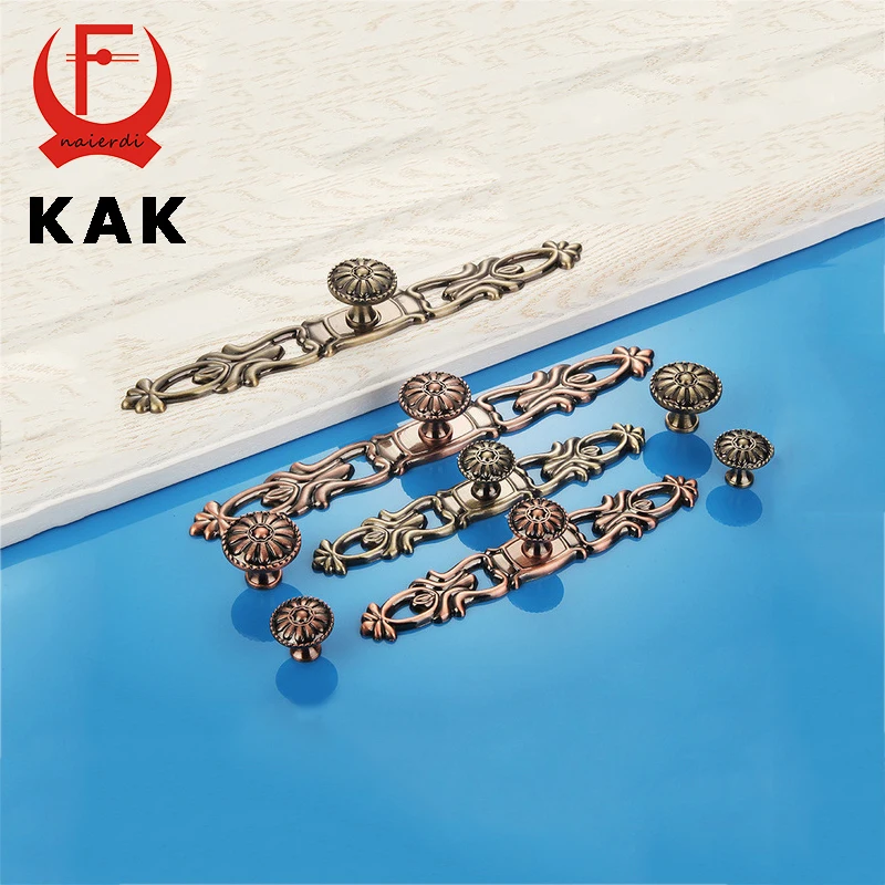 Бронзовые ручки для шкафа KAK кухонные дверной шкаф из сплава цинка Европейский