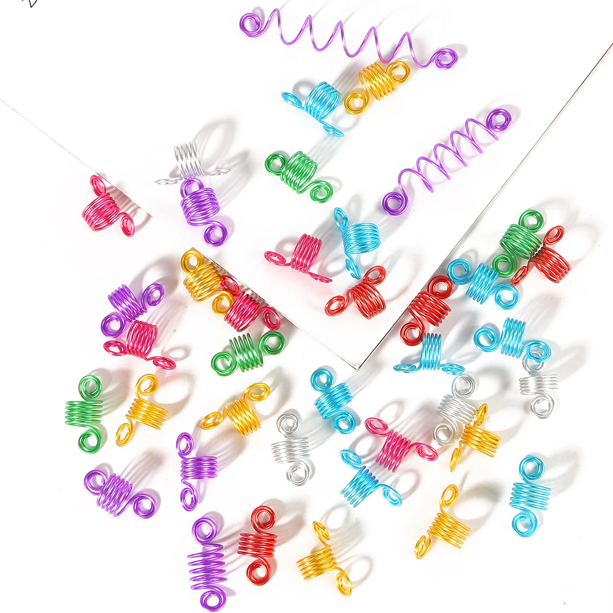 Новинка 10 шт. алюминиевые металлические бусины для волос оплетка спиральные косы