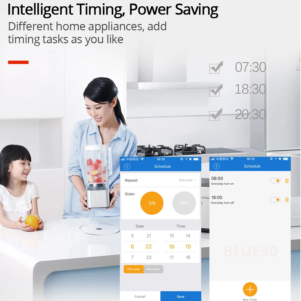 Смарт розетки Timethinker Ewelink Wi Fi штепсельная вилка стандарта США ЕС Великобритании